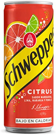 Schweppes, Citrus, Boisson Pétillante, Boisson Aromatisée aux Agrumes, 330 ml