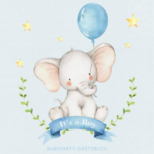Babyparty Gästebuch: Babyshower Erinnerungsbuch für Jungen