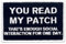 Sie lesen meinen Patch, das ist genug soziale Interaktion für einen Tag Bestickter Aufnäher mit Haken- und Flauschbänder