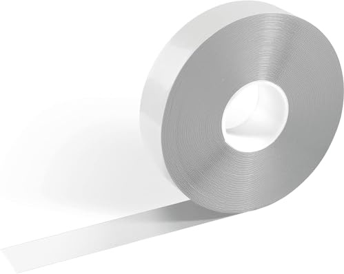 Durable Duraline Strong Bodenmarkierungsband, 50 mm x 30 m, weiß, 172502 | Selbstklebendes Markierband, rutschhemmend R10, extrastark, abriebfest, 1,2 mm dick, für Gehwege & Lager