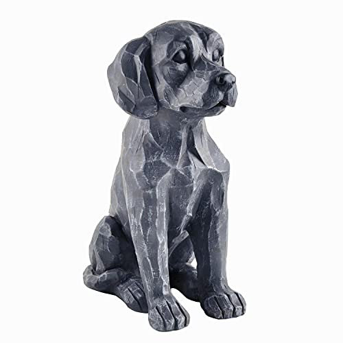 DurableDelights Schwarzer Labrador Retriever Geschenke Schwarz Lab Yard Ornamente Garten Hund Statuen und Figuren Outdoor Harz 29 cm hoch