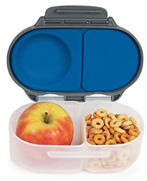 b.box Fiambrera Infantil con Compartimentos | Bento Box Infantil Mini con 2 Compartimentos Herméticos | Caja de Almuerzo y Picoteo para Niños | Cabe 1 Fruta Entera | Sin BPA