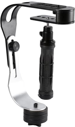 Shanrya Stabilizzatore Video Portatile, stabilizzatore per videocamera in Lega di Alluminio Resistente all'Usura ad Alta Resistenza per videocamera Digitale