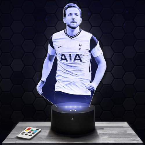 Nachttischlampe - Touch-Nachtlicht H. Kane Fußballspieler 3D-LED-Lampe Illusion, Geschenkidee Weihnachten Geburtstag Junge und Mädchen Nachttischlampe Kinder- oder Erwachsenenzimmer