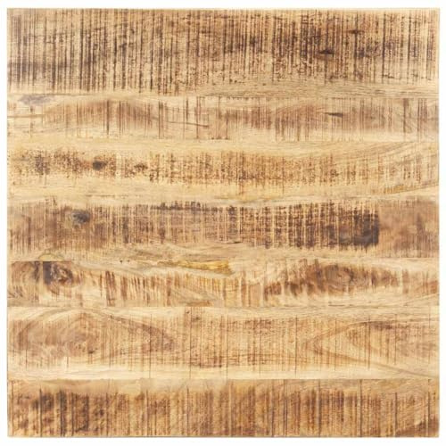 vidaXL Mangoholz Massiv Tischplatte Massivholzplatte Holzplatte Ersatztischplatte Holz Platte für Esstisch Esszimmertisch 15-16mm 70x70cm