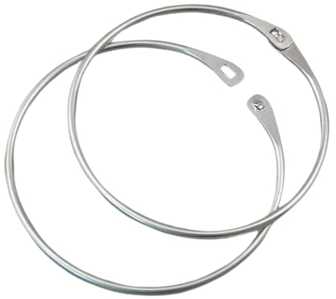 SPRINTIS Warenringe ohne Haken im 10er Set, Schlüsselring mit Schnellverschluss, vernickelt, silber (90 mm)