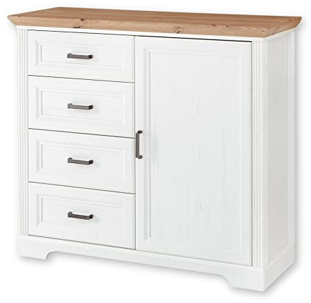 Stella Trading Kommode in Pinie hell, Artisan Eiche Optik - Kommode im Landhausstil mit Schubladen und viel Stauraum - 115 x 102 x 41 cm (B/H/T)