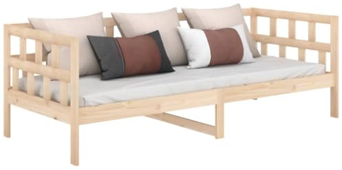 vidaXL Tagesbett Sofa Gästebett Sofabett Einzelbett Bett Bettsofa Bettgestell Bettrahmen Holzbett Schlafsofa Massivholz Kiefer 90x200cm