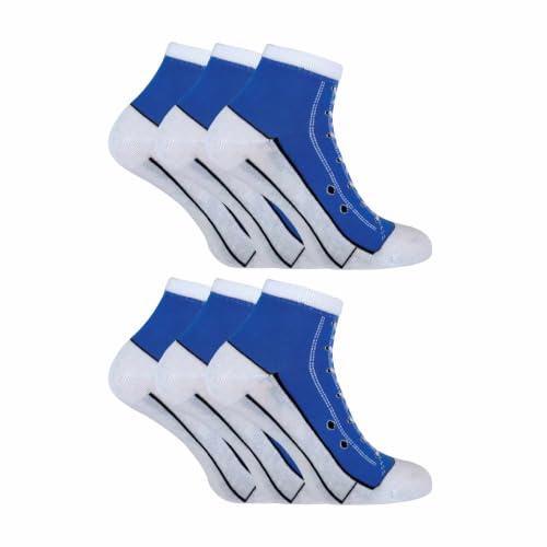 Sock Snob 6er Pack Socken Die Wie Schuhe Aussehen Herren und Damen | Baumwoll Schuhdesign Socken für Basketballschuhe