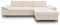 DOMO. collection Ecksofa Curacao, Schlafsofa mit Federkern und Armlehnfunktion in L-Form, Couch mit Schlaffunktion, Sofa, Polsterecke 297 x 160 x 84 cm (BxTxH), creme (weiß)