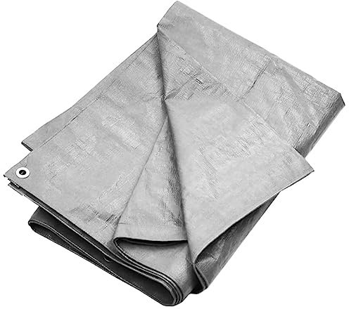 vidaXL Abdeckplane Schutzplane Gewebeplane Bootsplane Bodenplane Gartenplane Holzplane Schutzfolie Industrieplane Plane 180g/m² 8x10m Grau HDPE
