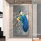 HMXQLW Goldener Pfau Wandbilder Bunte Voge Tier Bilder kunstdrucke Wohnzimmer Deko,Leinwandbilder Poster und Drucke Wandkunst Schlafzimmer Rahmenlos (C,80x160cm)