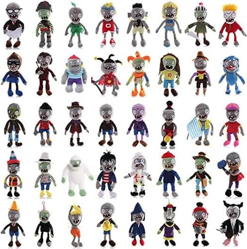 Aolivia Pvz plush-come with 50pcs stickers, Pvz stuffed doll, Cute pvz soft toys (40pcs zombies)