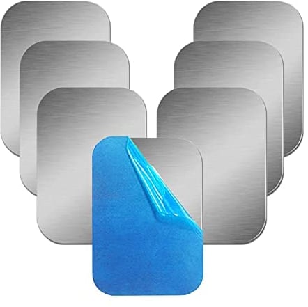 WONIHANDS 10 Stück Metallplatte Metallplättchen Selbstklebend Starke doppelseitige Dichtungen Für Magnethaken und magnetische Adsorption 65 x 45 mm Silber