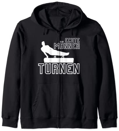 Turnen Pauschenpferd Echte Männer Turnen Turner Geschenk Kapuzenjacke