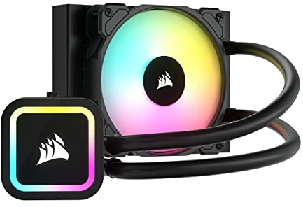 Corsair H60x RGB Elite Refrigerador Líquido de CPU - 16 LED RGB Dinámicos - Ventilador SP120 RGB Elite Series PWM - Zócalos Intel® LGA 1700, 1200, 115X, 2066, AMD® AM5/AM4 - Negro