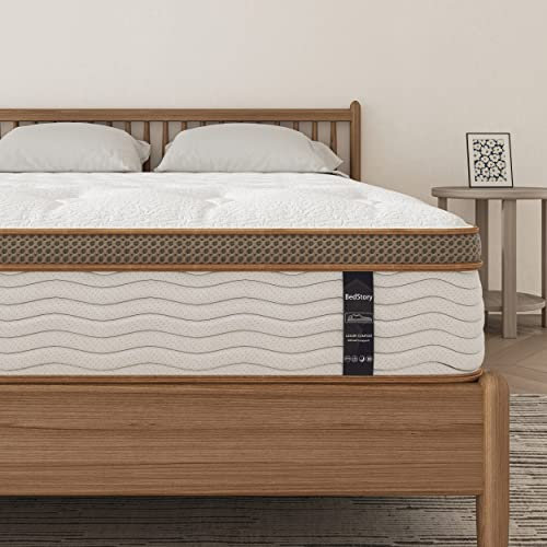 BedStory Matratze, 90 x 190 cm, Federn, Memory-Schaum, Hybrid-Technologie, personalisierter Komfort, Dicke 22 cm