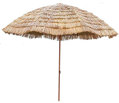 LBONG Parasol De Paille, Parapluie de Parasol de Paille de Plage hawaïenne Tropicale, Hawaii Parasol De Jardin Extérieur(160cm/5.2ft,No Base Included)