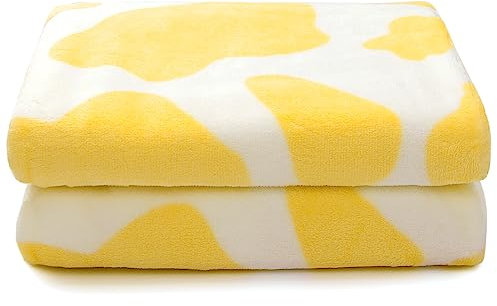 Accogliente coperta per bambini giallo brillante coperta in pile morbida pelosa coperta regalo decorazione roba per bambini ragazze ragazzi bambini compleanno