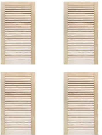 Onlywood Antine in Legno Massello Naturale - Sportello in Legno struttura a Persiana - Ante per cucina muratura o per creare mobili fai da te Diverse Dimensioni (594 x 993 h. mm)