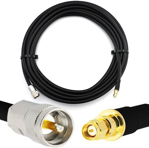 3m SMA Stecker auf PL259 UHF IP67 Wasserdichtes Koaxialkabel — Vollkupfer HF400 Flexibles Verlängerungskoax 50 Ohm (LMR400 UF UltraFlex-Äquivalent) — für HAM CB SWR Meter Amateur Kurzwelle RF