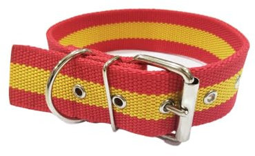 Collar para Perros Nylon Bandera de España 5cm Ancho (75cm)
