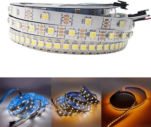 Vrabocry SK6812 WWA Pixel LED Streifen 5M 5V 30 60 144 LEDs/M Programmierbare Adressierbare Einzelnen WS2812B Warme weiß + Weiß + Bernstein Band Licht (5M 60LEDs Per Meter)