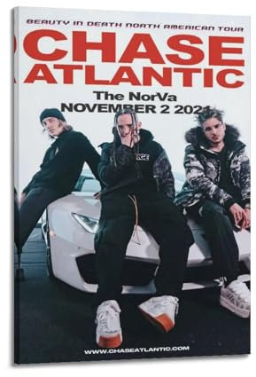 greb Chase Atlantic Album-Poster, Leinwand-Poster, Raumdekoration, ästhetisches Poster, künstlerisches Poster für Schlafzimmer, Wohnzimmer, Wände, 60 x 90 cm, Rahmenstil