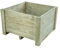 MADELEA Macetero Cuadrado de Madera tratada Autoclave Elche Cerrado 80x80x63 cm Ideal para jardín,terraza o Exterior Incluye Bolsa geotextil