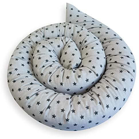 Bebeloo Boudin de porte, coupe-vent, pour portes et fenêtres - En coton (étoiles graphite, 80 cm)
