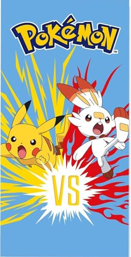 Pokemon - Kampf - Mikrofaser Handtuch - 70x140 cm - Strandtuch Badetuch