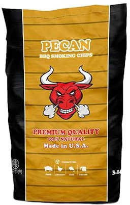 TORO - Pecan-Chips für Smoker und Grills, amerikanische Walnuss-Essenz, ideal für Rind, Huhn, Fisch und Käse, kurzes Kochen, kräftiges aber süßes Räuchern, 3,14 Liter