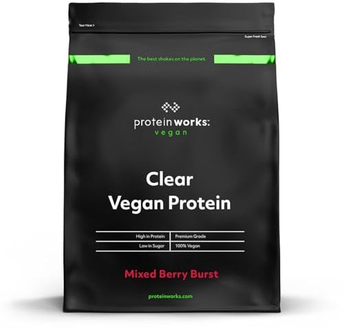 Protein Works - Clear Vegan Protein, Refreshing High Protein Drink, 18 Shakes, Mixed Berry, 270g