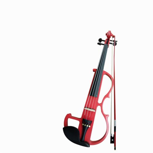 Erwachsenen geige Anfänger Handgefertigte Elektronische Geige. Elektroakustisches Geigeninstrument Spielen(Red)