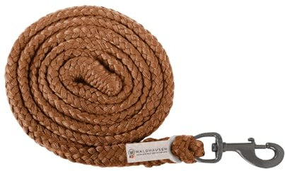 Waldhausen Anbindestrick Plus Karabiner, Zimt, dunkle Beschläge