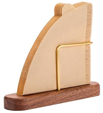 NathrBTV Porte Filtre à Café Conique Café Papier De Rangement Support En Bois Café Distributeur De Papier Rack pour Café-Bar Maison Bureau
