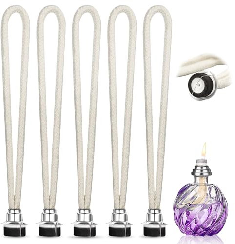 5 Pcs Docht für Lampe, Katalytische Lampe Docht Mit Brenner, Aromatherapie Docht für Raumluft Verbessern 1.8cm