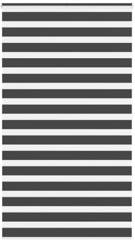 vidaXL Doppelrollo Schwarz 120x200 cm Stoffbreite 115,9 cm Polyester