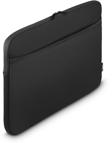 Laptop-Sleeve Neoprene mit Vorderfach, 36-40 cm (14,1-15,6), Schwarz