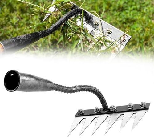 Râteau De Désherbage De Jardin, Râteau De Jardin 5 Dents en Acier, Râteau en Fer pour Jardinage Et Désherbage, Rateau Gazon Scarificateur Manuel pour Désherbage/Ameublissement du Sol/Semiss