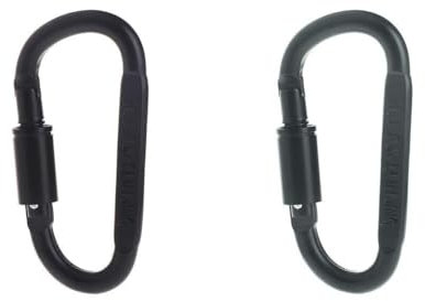 Karabinerhaken mit Drehverschluss, strapazierfähig, D-Karabiner-Clip zum Klettern, Abseilen, D-förmiger Karabiner