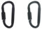 Karabinerhaken mit Drehverschluss, strapazierfähig, D-Karabiner-Clip zum Klettern, Abseilen, D-förmiger Karabiner