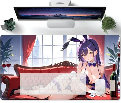 Fille Sexy d'anime Oppai Tapis Souris XXL 900x400 Tapis de Souris Tapis de Souris de Jeu avec Surfaces Lisses Tapis de Souris Petit Tapis de Souris pour Tous Les Types de Souris