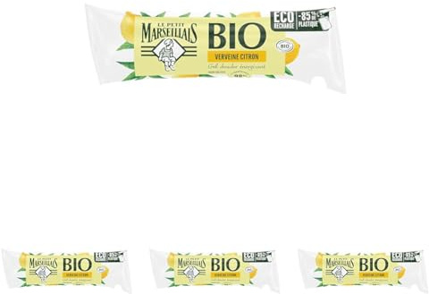 Le Petit Marseillais Berlingot Recharge Gel Douche Bio Energisant, au pH Neutre, Verveine Citron, 250 ml (Lot de 4)