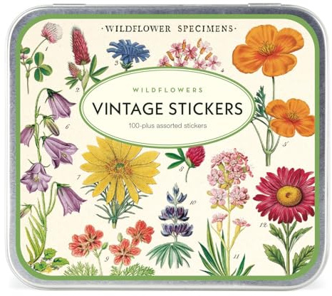 Vintage-Wildblumen-Aufkleber