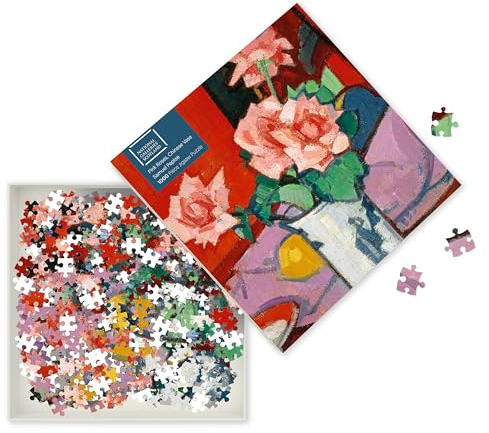 Pink Roses, Chinese Vase: 1000 Piece Jigsaw
