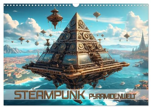 Steampunk Pyramidenwelt (Wandkalender 2026 DIN A3 quer), CALVENDO Monatskalender: Beeindruckende Bilder futuristischer Lebensräume und fantastischer ... in einer fiktiven Welt (CALVENDO Technologie)