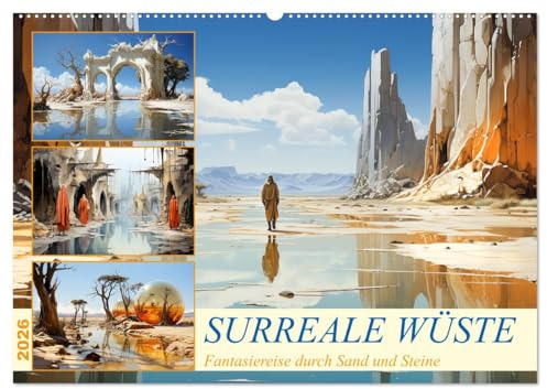 Surreale Wüste (Wandkalender 2026 DIN A2 quer), CALVENDO Monatskalender: Surreale fantastische malerische Wüstenlandschaften - KI generiert (CALVENDO Natur)