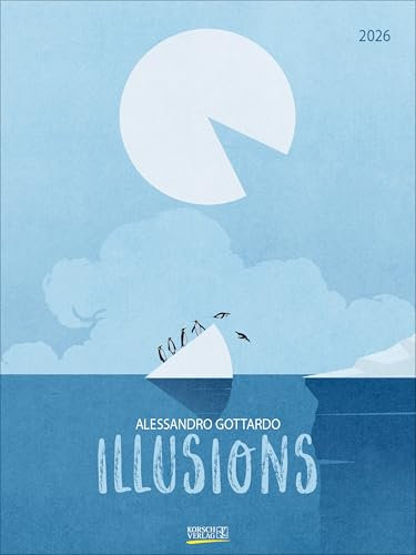 Illusions 2026: Großer Kunstkalender. Edler Wandkalender mit grafischen Werken des Künstlers Alessandro Gottardo. Kunst Gallery Format: 48x64 cm