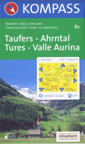 Taufers, Ahrntal/Tures, Valle Aurina 1:50.000: Wander-, Bike- und Skitourenkarte. GPS-genau.
